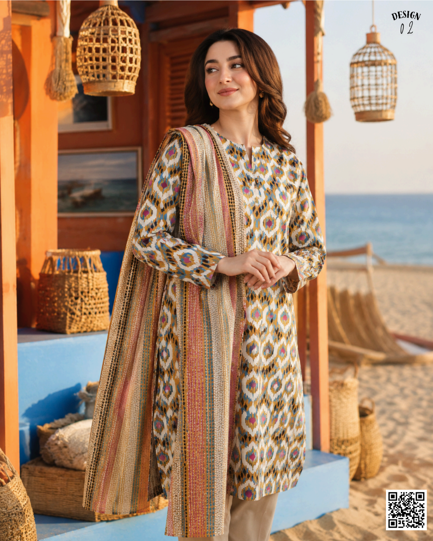 ZAMAN PRINTED UNSTITCHED 3PCS COLLECTION