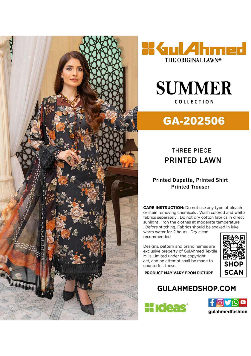 GulAhmed,Khaadi,Zellbury,Ego,Salitex,CrossStitch,Nishat,Firdous,Baroque,Maria.B,Alkaram ,SanaSafinaz Printed Unstitched 3P in 1299π΅π°π