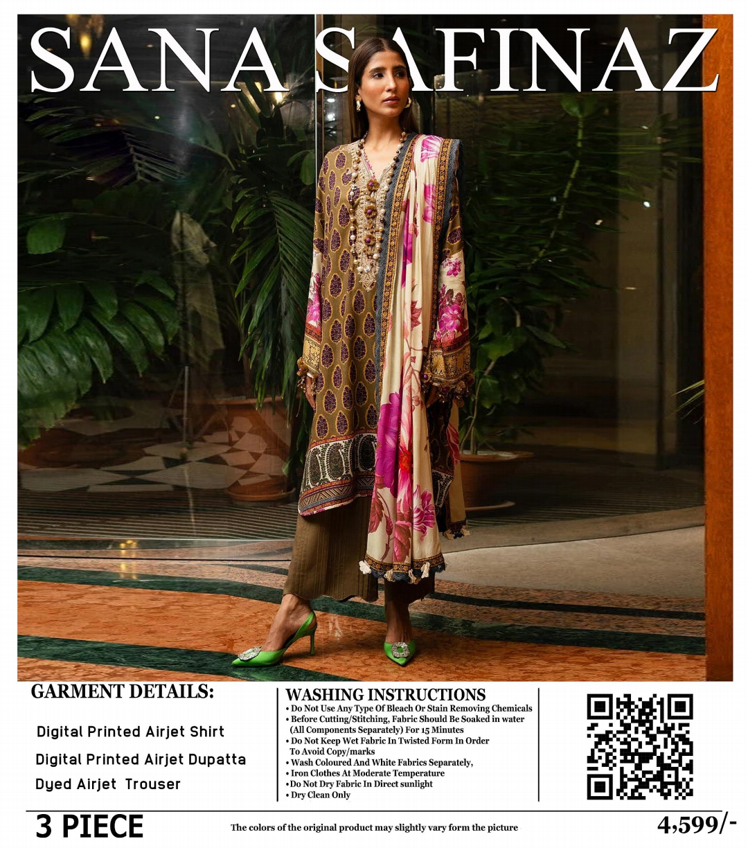Sana Safinaz Lawn Unstitched 3 Pieces ❤️🔥
