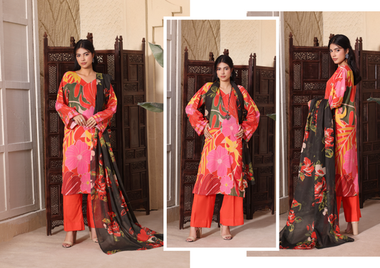 Inaaya Ali Lawn 3 Piece Collection 2026 By Arham Textile