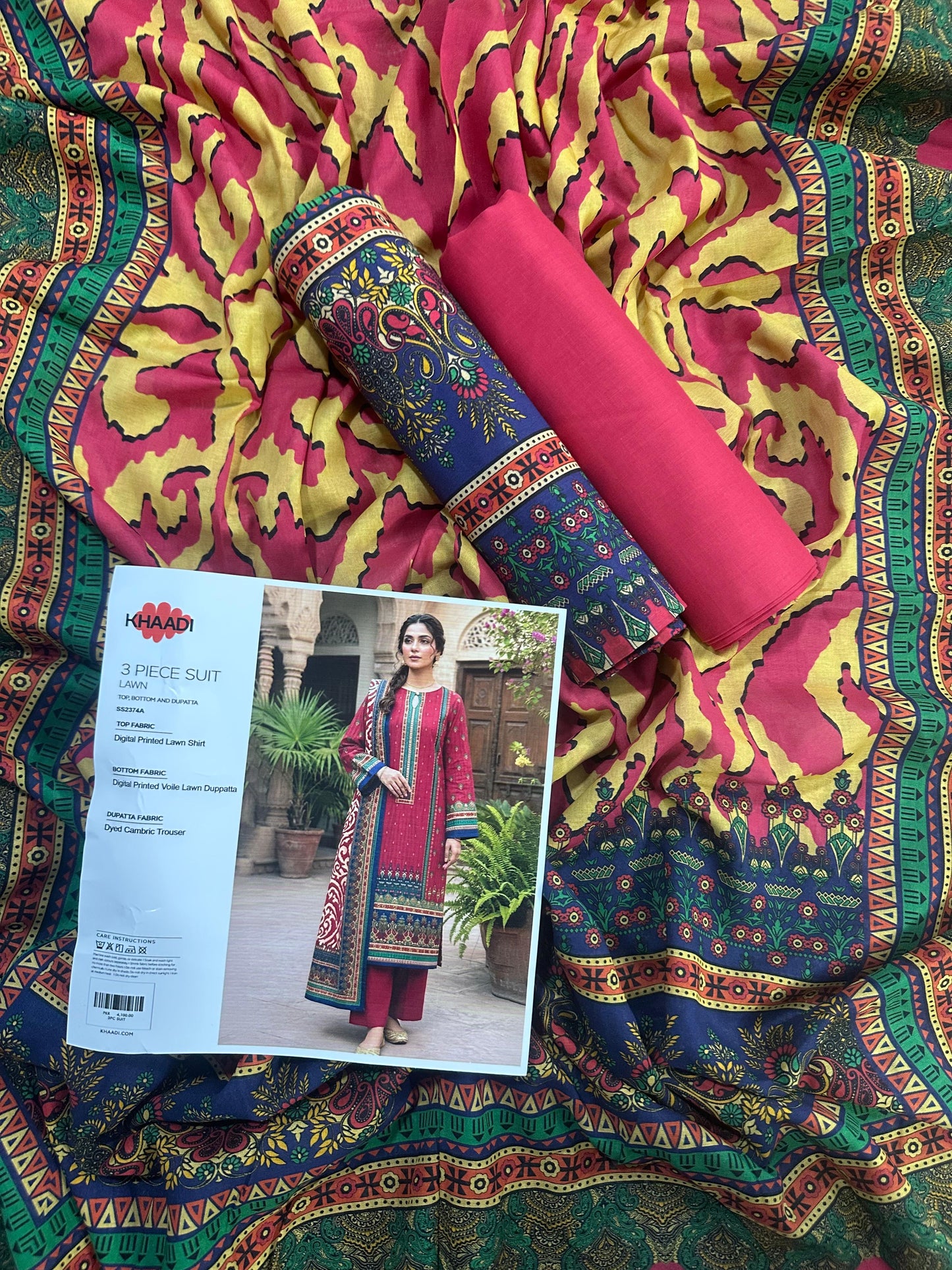 Khaadi (D.C:-SS2374A) 3Pcs Digital Printed Lawn Collection