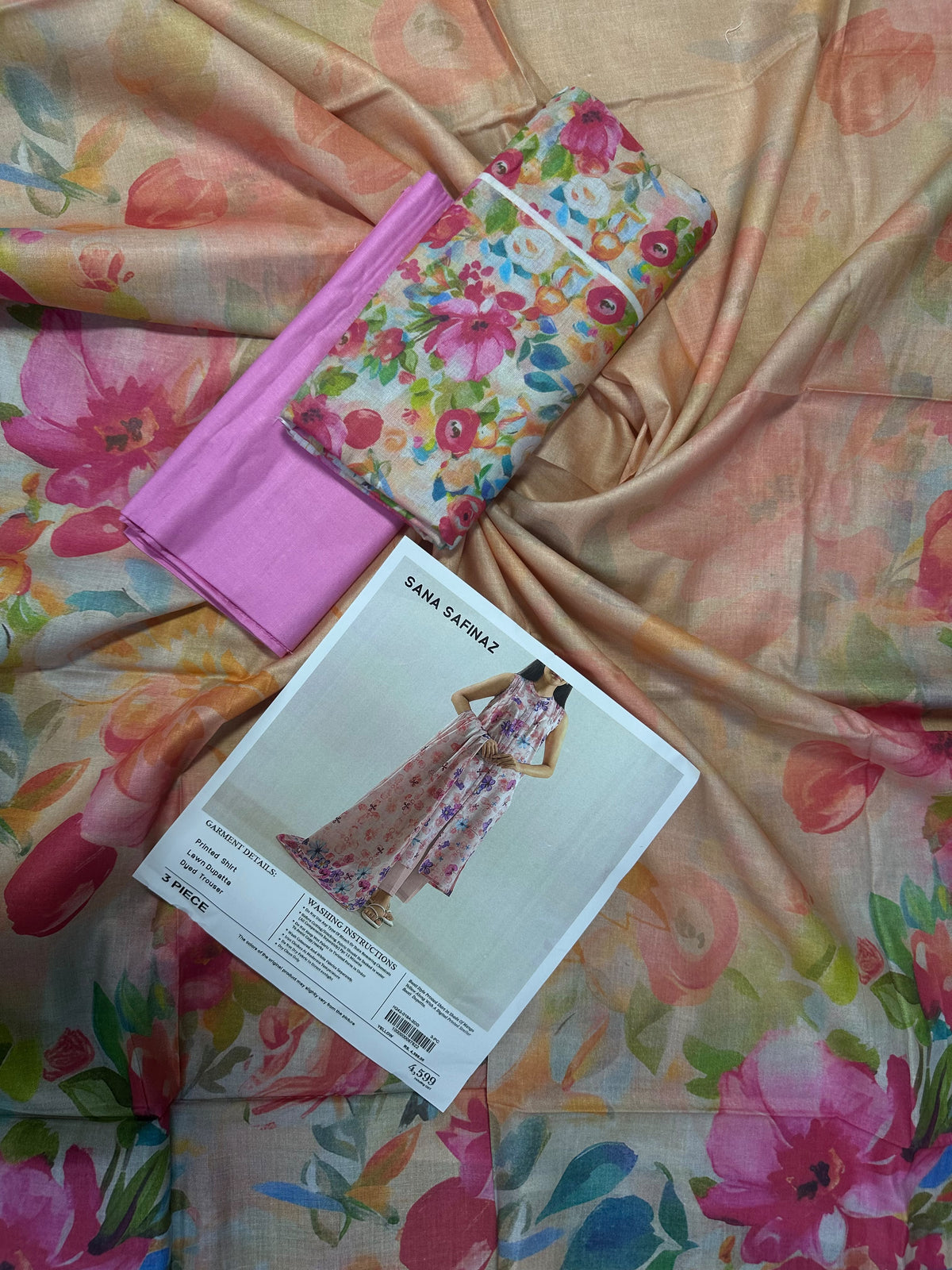 Sana Safinaz Multi Floral Printed 3Pcs