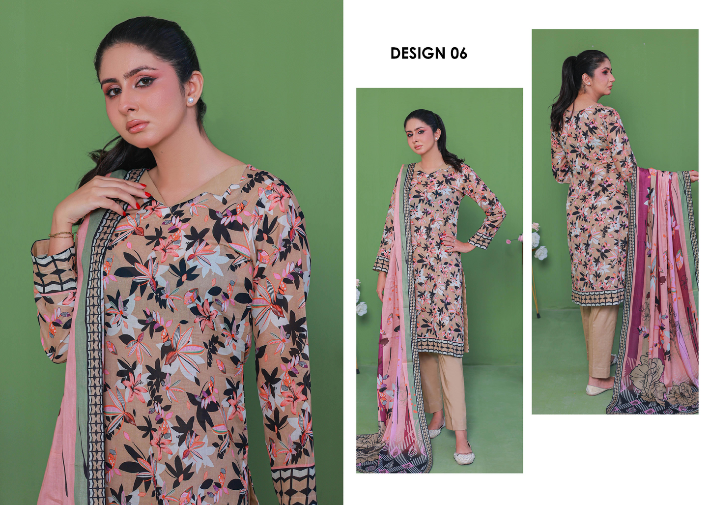 Leaves By Jawed Arts 100% Original Unstitched Lawn 3 Piece in Wholesale 🔥❤️