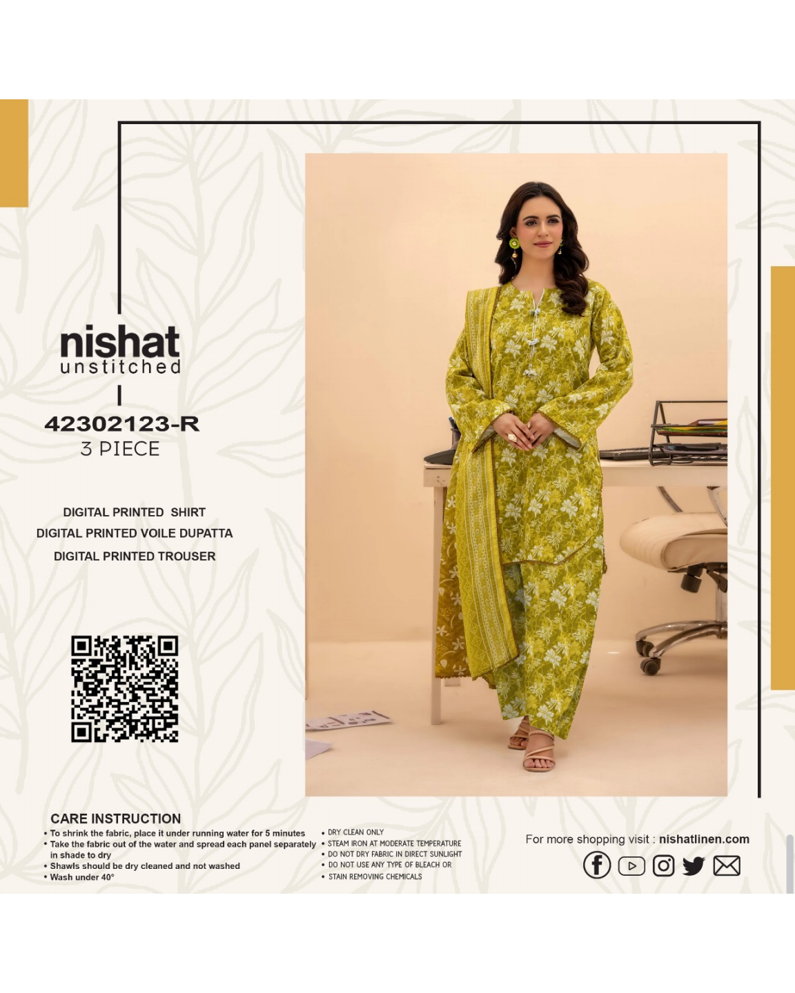 ✨ NISHA BY NISHAT🌸 2025 Digital Lawn Collection 🥳