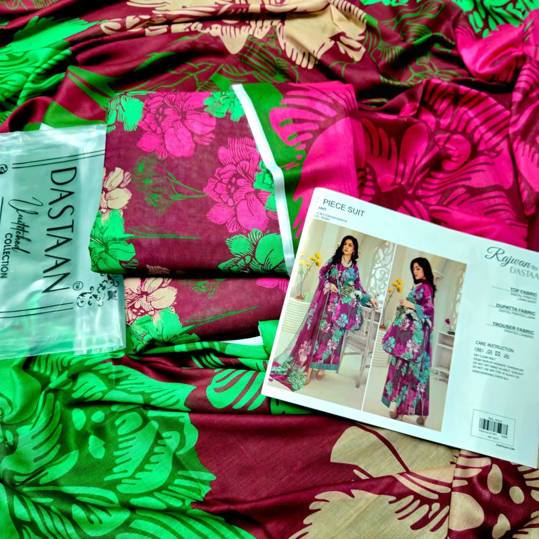 Rajwan by DASTAAN Lawn Unstitched Lawn 100% Original Lawn 3 Pieces ❤️🔥