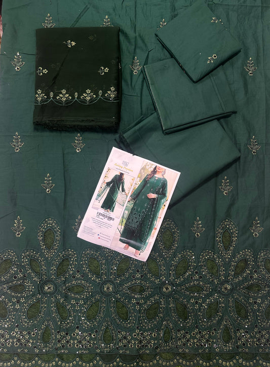 3PC Unstitched Lawn Embroidered Suit (D.C:-SSW6U3P270UT)