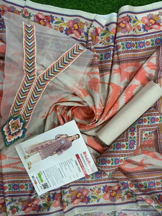 Gul Ahmed IUSTKSD-4116 Emb Lawn 3PCS