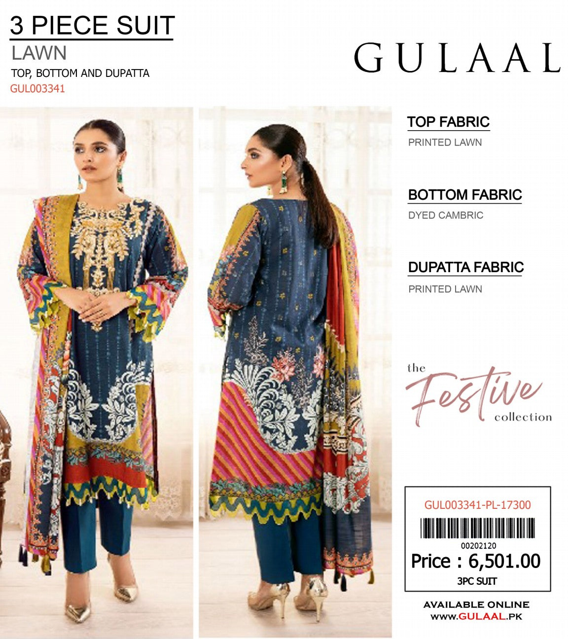 Gulaal By GulJee Lawn Printed 3P