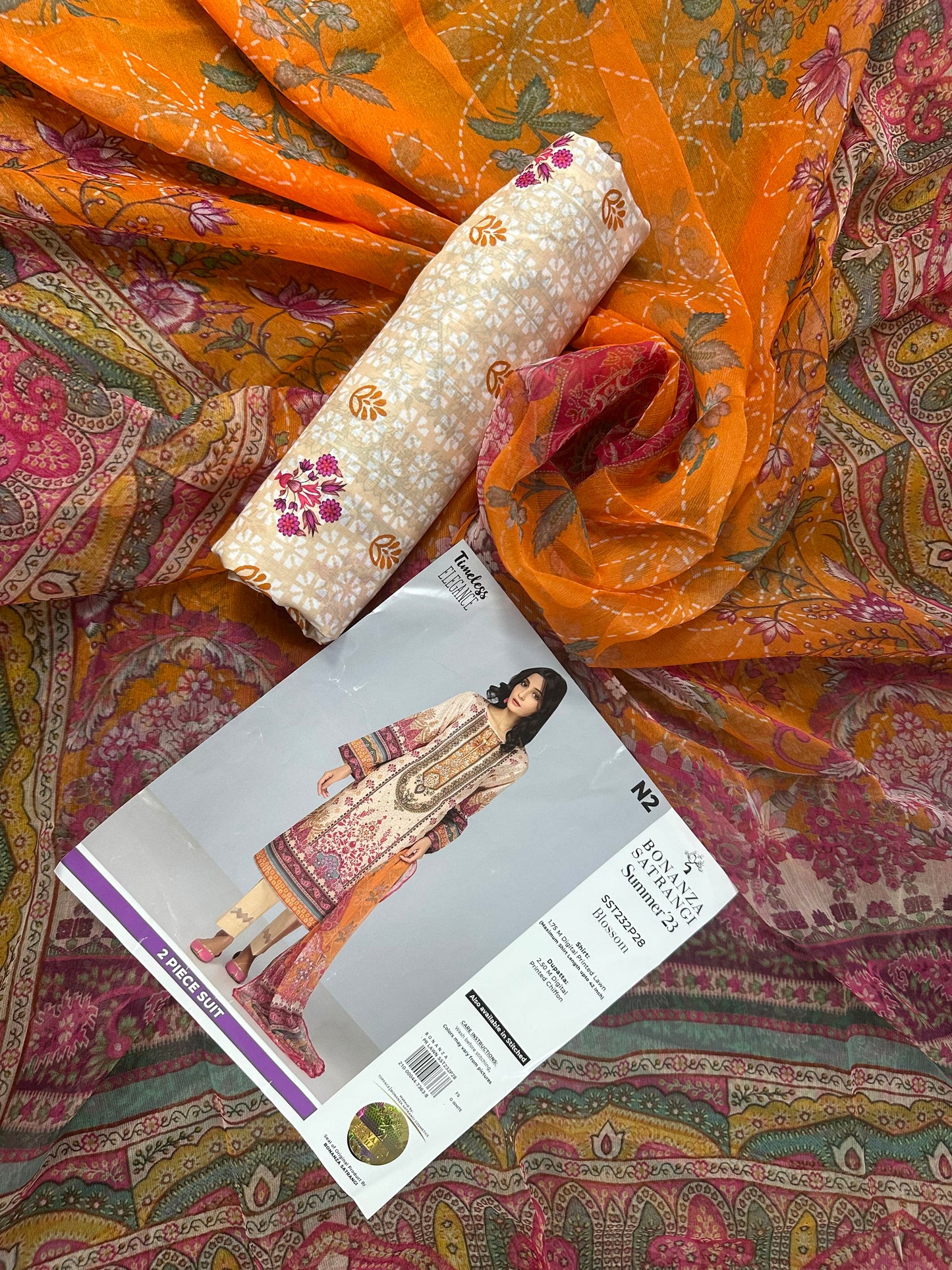 Bonanza Satrangi SST232P28 Blossotu 2 PCs