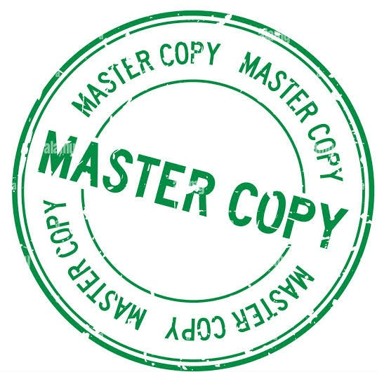 THESE ARE MASTER COPY PRODUCTS.