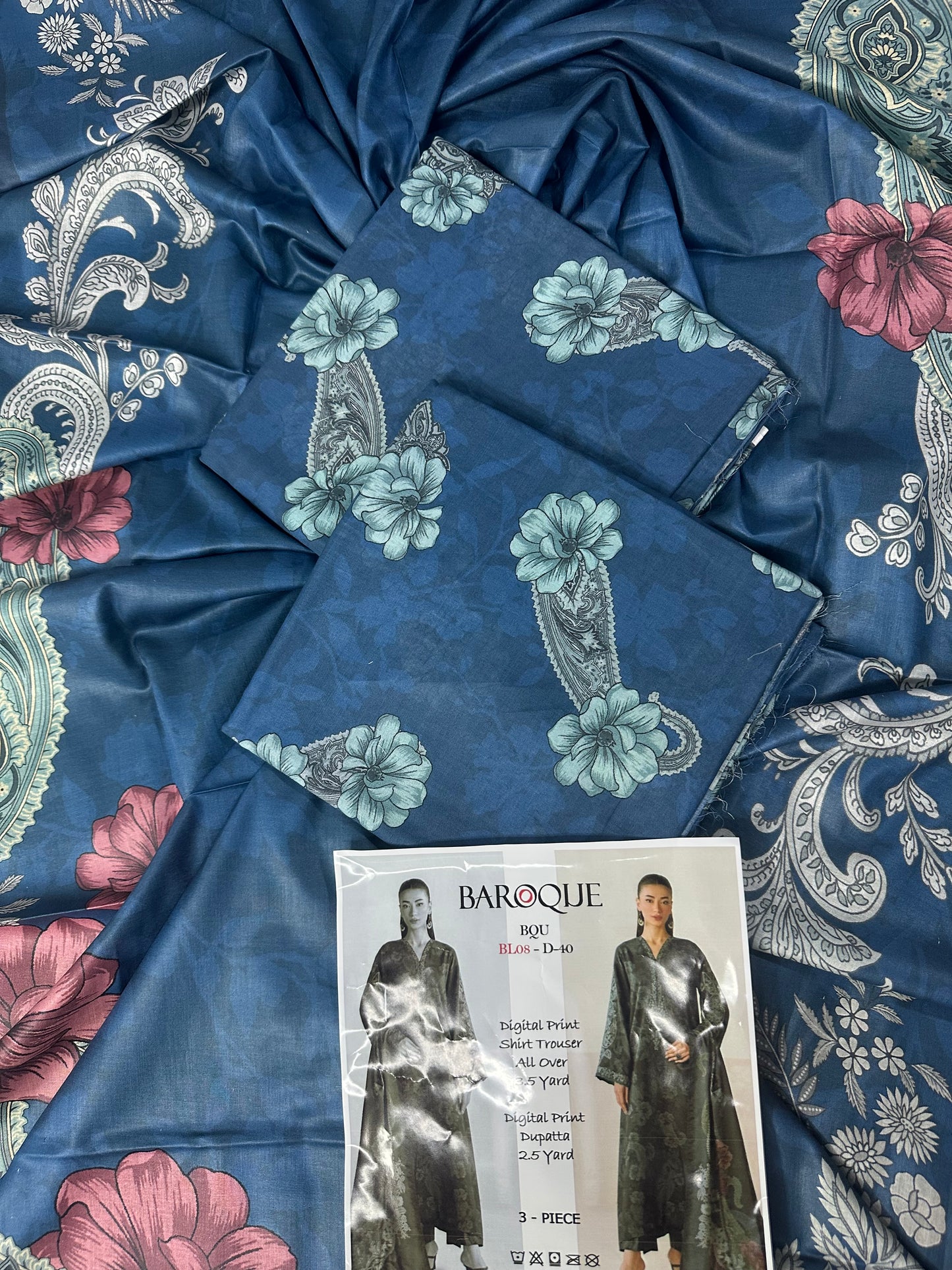 🔥 Baroque Printed AllOver – 3PC Luxury Collection 🔥