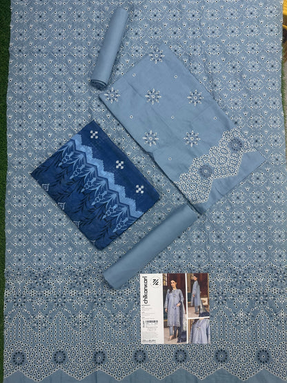 🌸✨ Zellbury Signature Unstitched Fancy Chikankari Luxury 3 Pieces ✨🌸