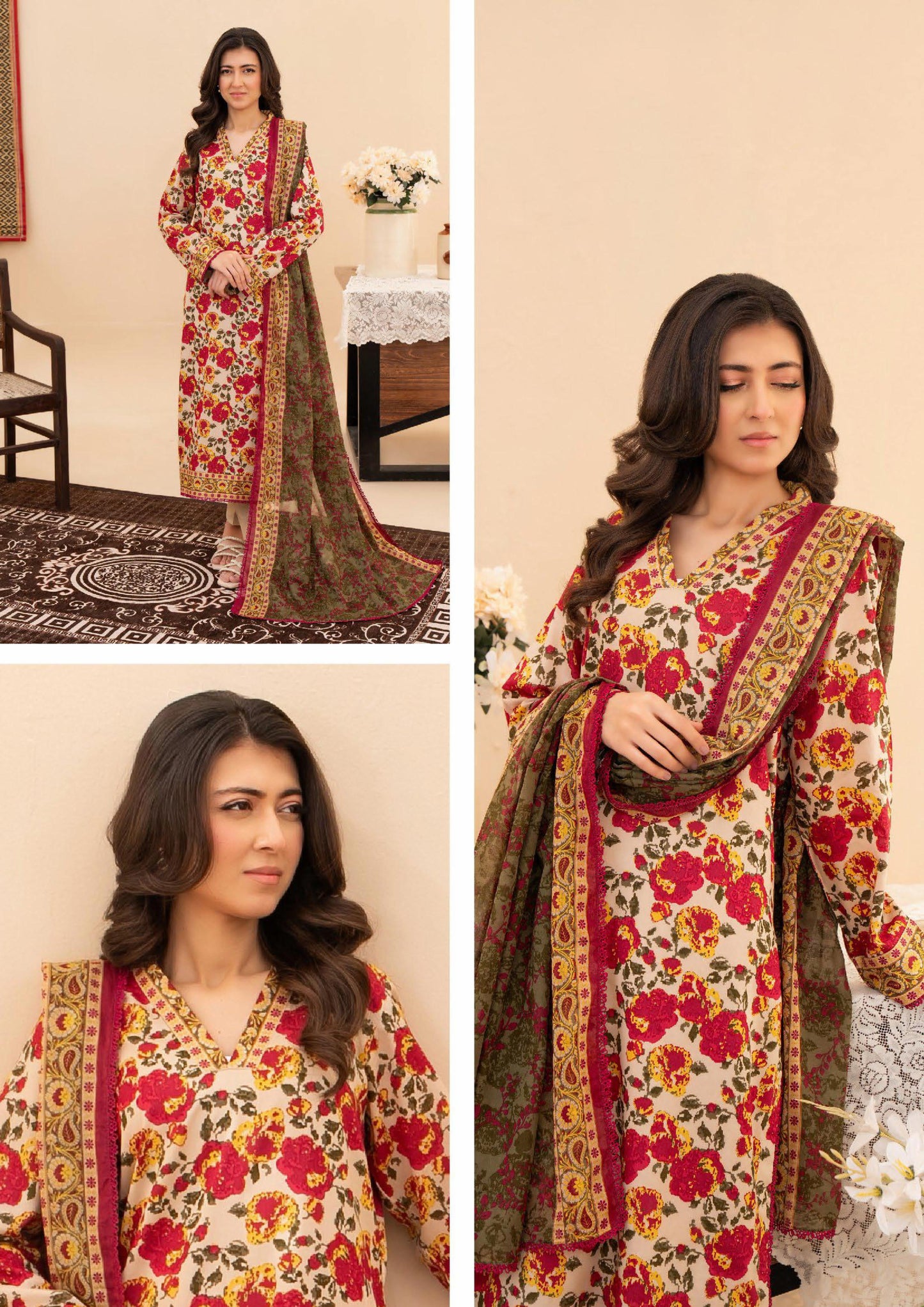 ZESH Unstitched Lawn 100% Original 3 PCs Suit In WHOLESALE PRICE 💯✨