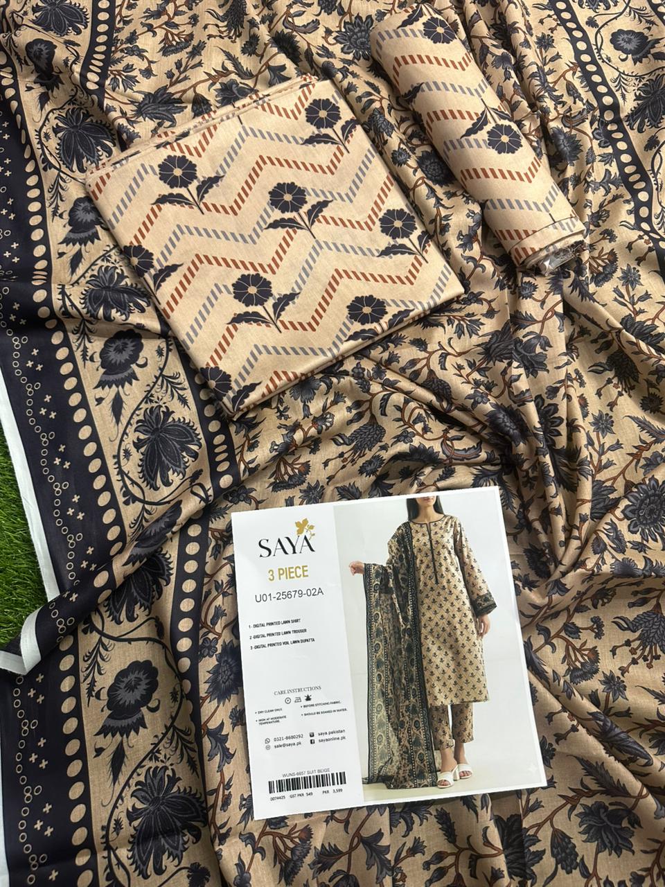 🌸 SAYA 🌸 Lawn Unstitched 3 Pieces in Wholesale Price 🔥🧡