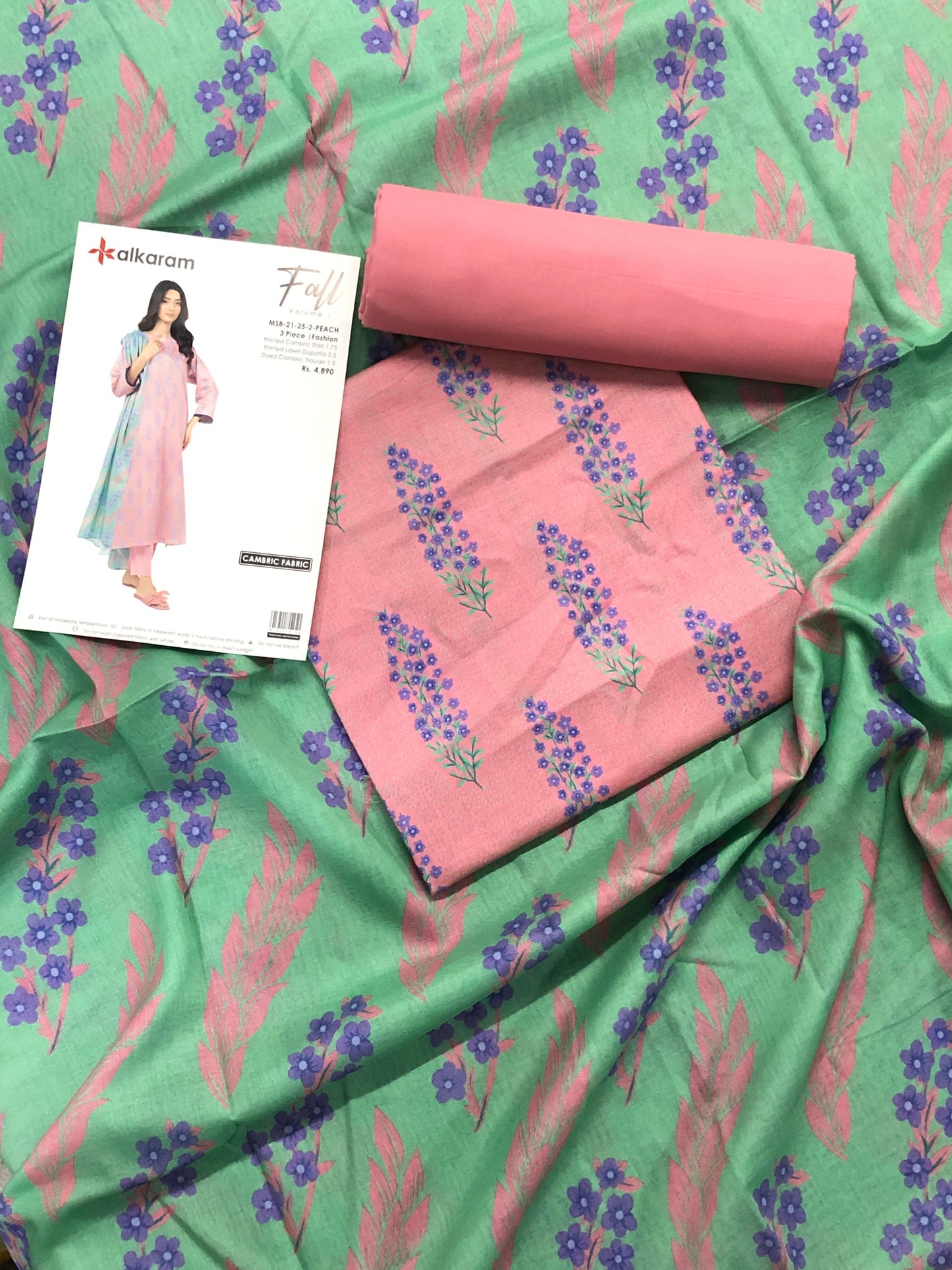 Alkaram 100% Original Lawn 3 Piece 😉🧡