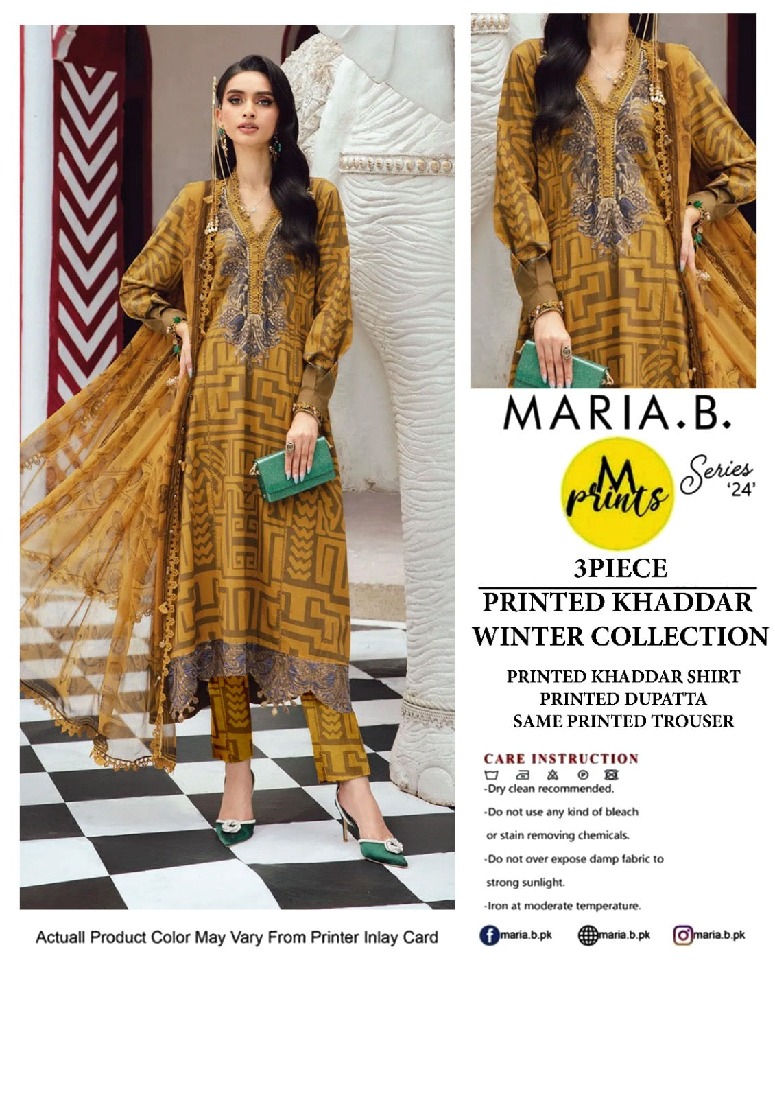 Maria.B 3-Piece Khaddar Collection 2025  🔥🧡