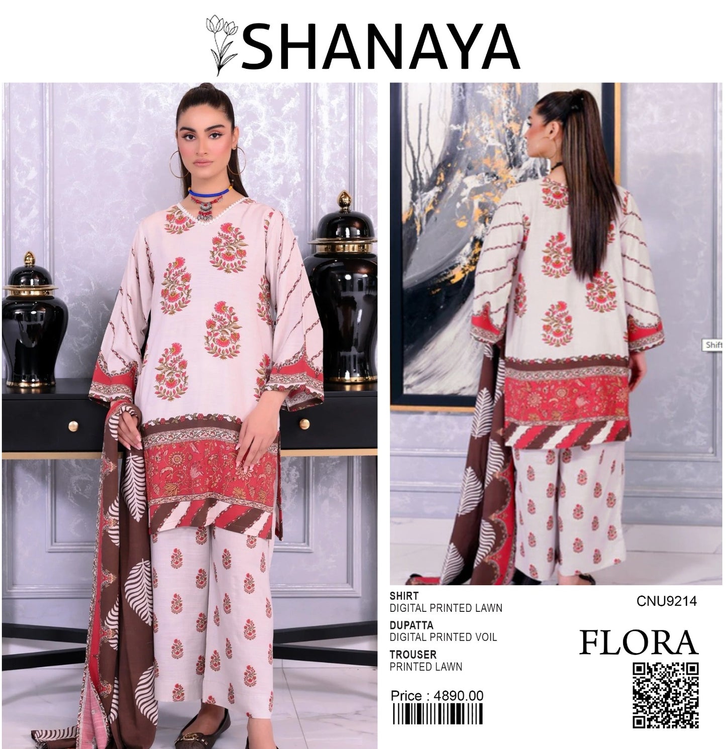 SHANAYA UNSTITCHED CORDSET STYLE 3 PIECE 🎉💜