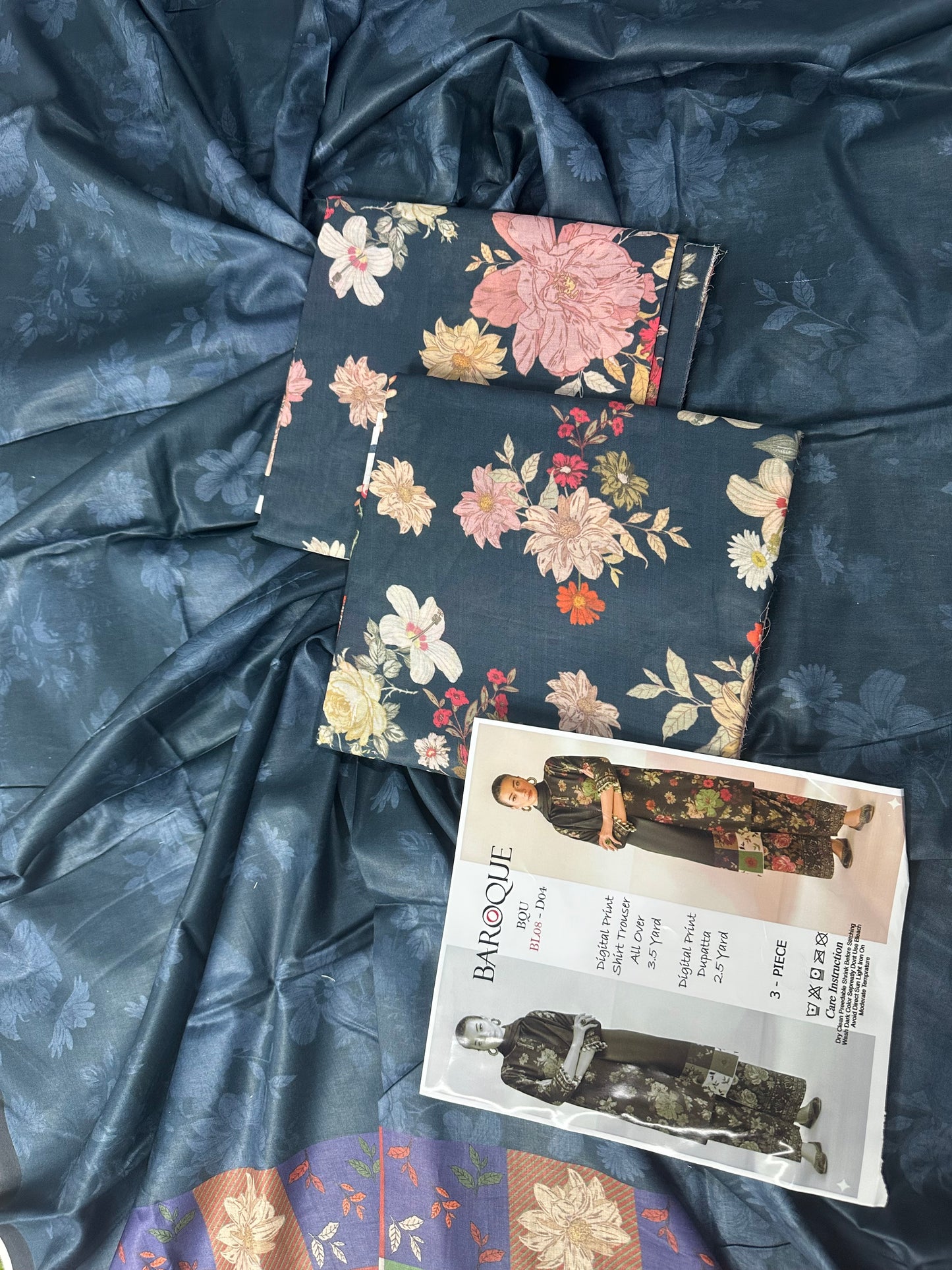 🔥 Baroque Printed AllOver – 3PC Luxury Collection 🔥
