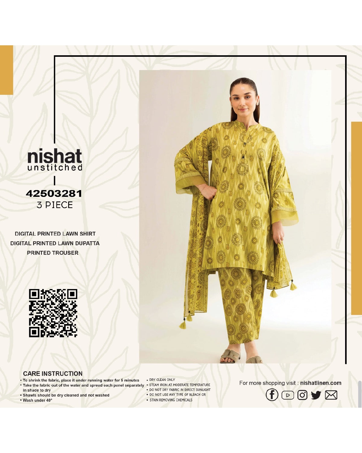 ✨ NISHA BY NISHAT🌸 2025 Digital Lawn Collection 🥳