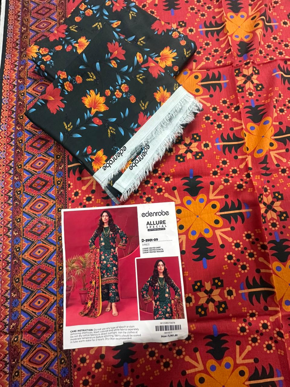 🌸 Edenrobe 🌸 Lawn Unstitched 3 Pieces in Wholesale Price 🔥🧡