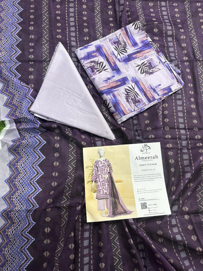 Almeerah 100% Original 🌷 3PC Unstitched In Wholesale Price 😱❤️