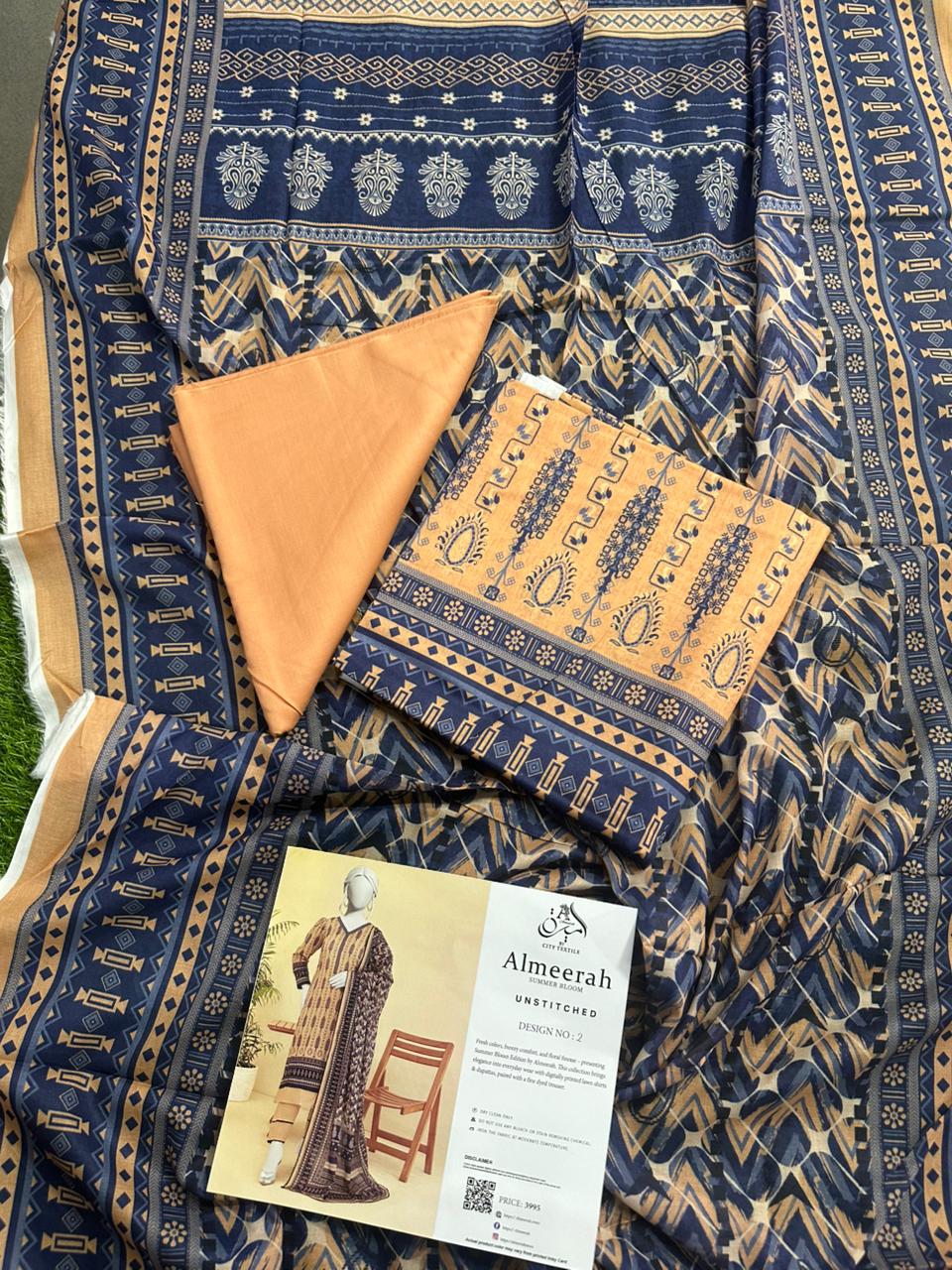 Almeerah 100% Original 🌷 3PC Unstitched In Wholesale Price 😱❤️
