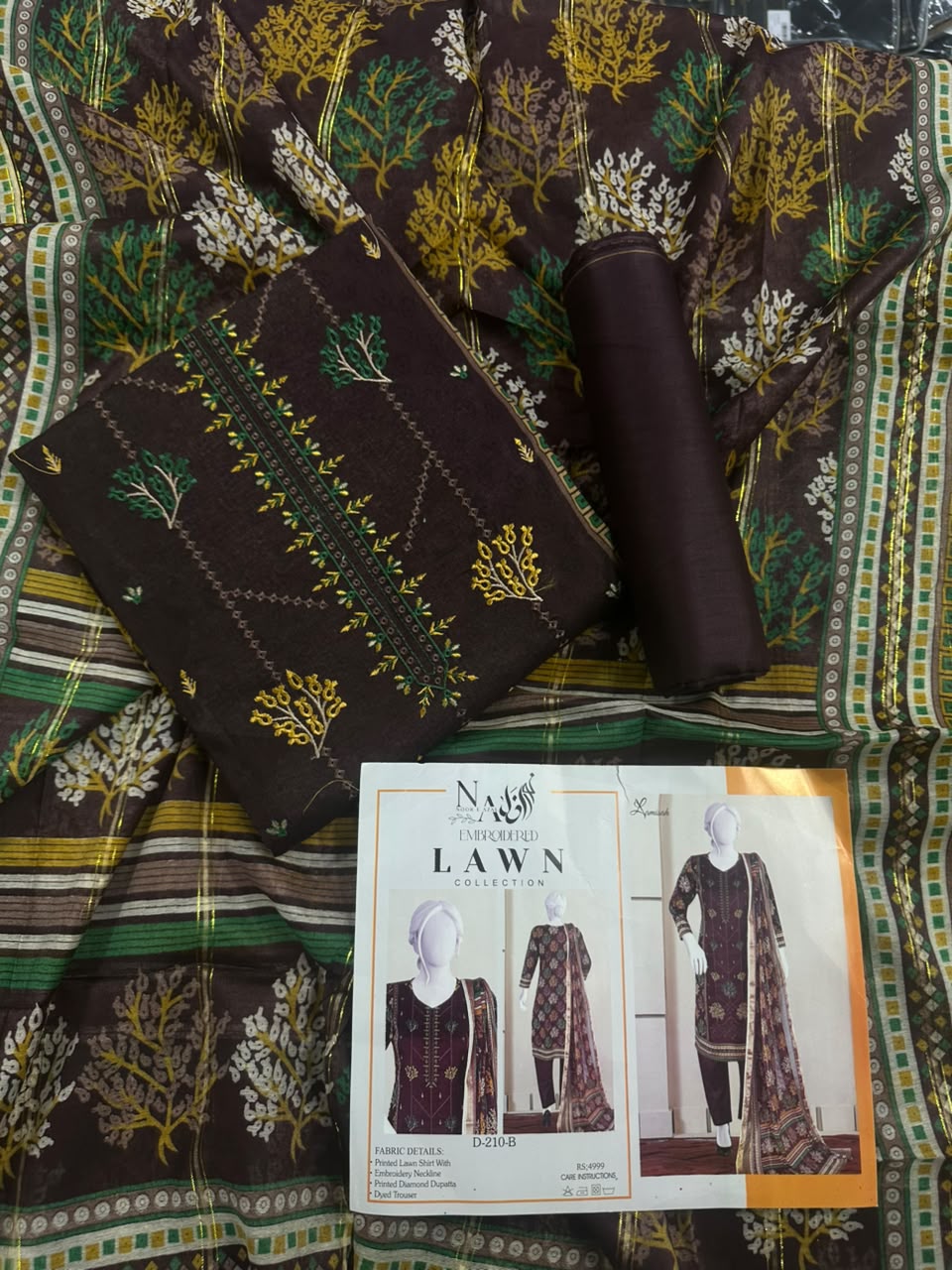 Noor E Azal D-210-B Embroidered 3Pcs