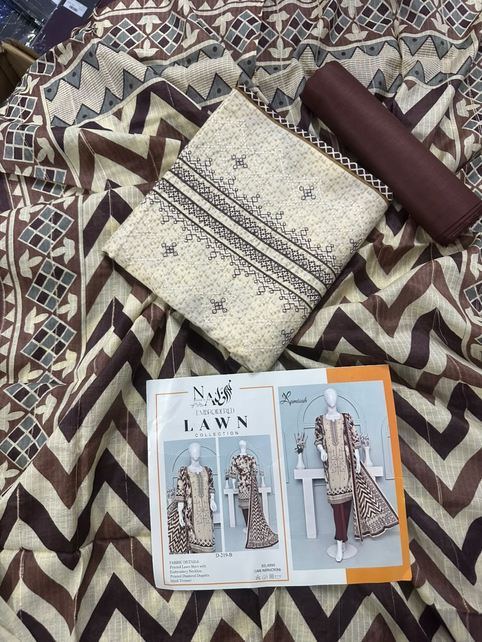 Noor E Azal D-219-B Embroidered 3Pcs