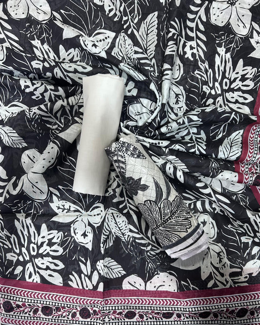 Bin Saeed Skin Printed Cotton 3Pcs