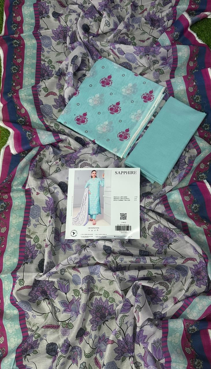 🌺 SAPPHIRE Unstitched Lawn 3 Piece 😱✨ New Arrival 2026🌺