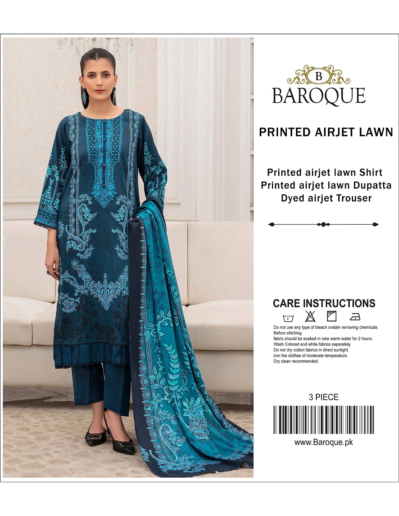 BAROQUE Lawn Printed 3PC In Wholesale Price 🥺🔥