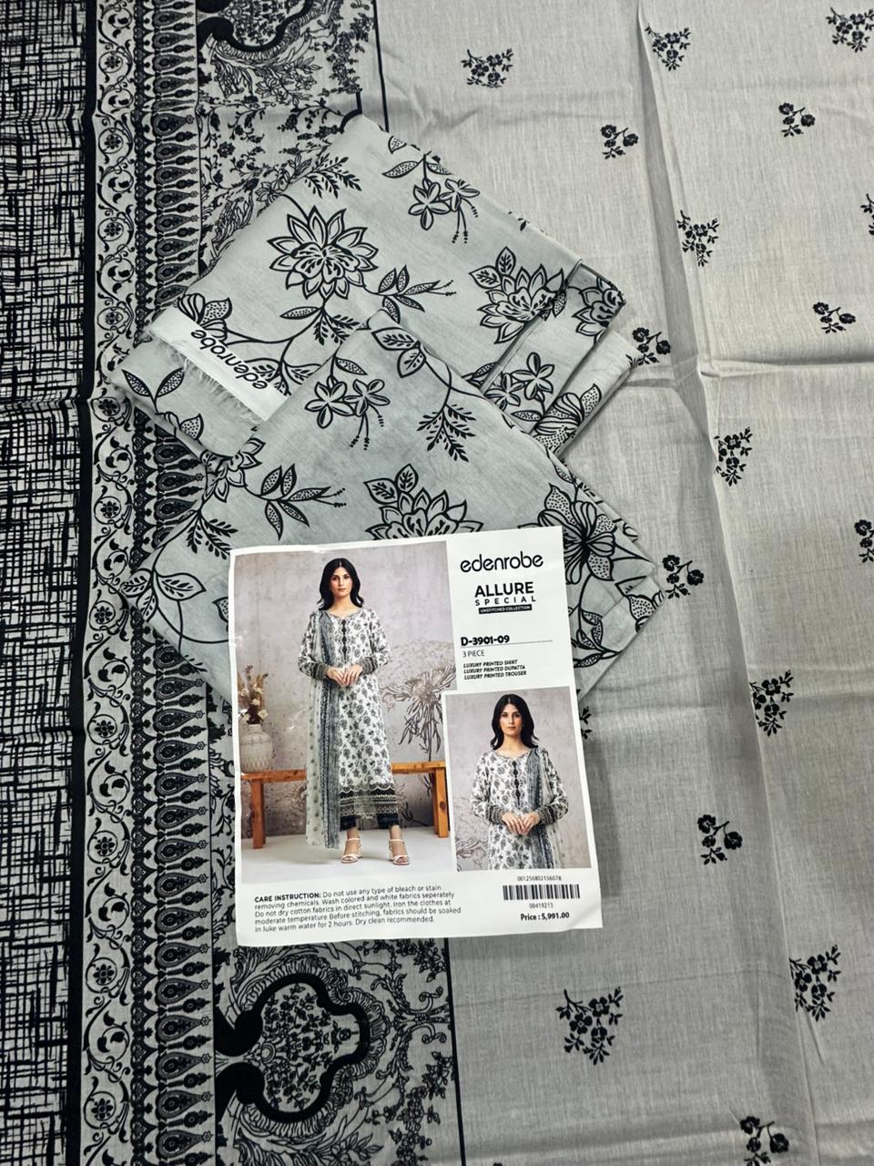 🌸 Edenrobe 🌸 Lawn Unstitched 3 Pieces in Wholesale Price 🔥🧡
