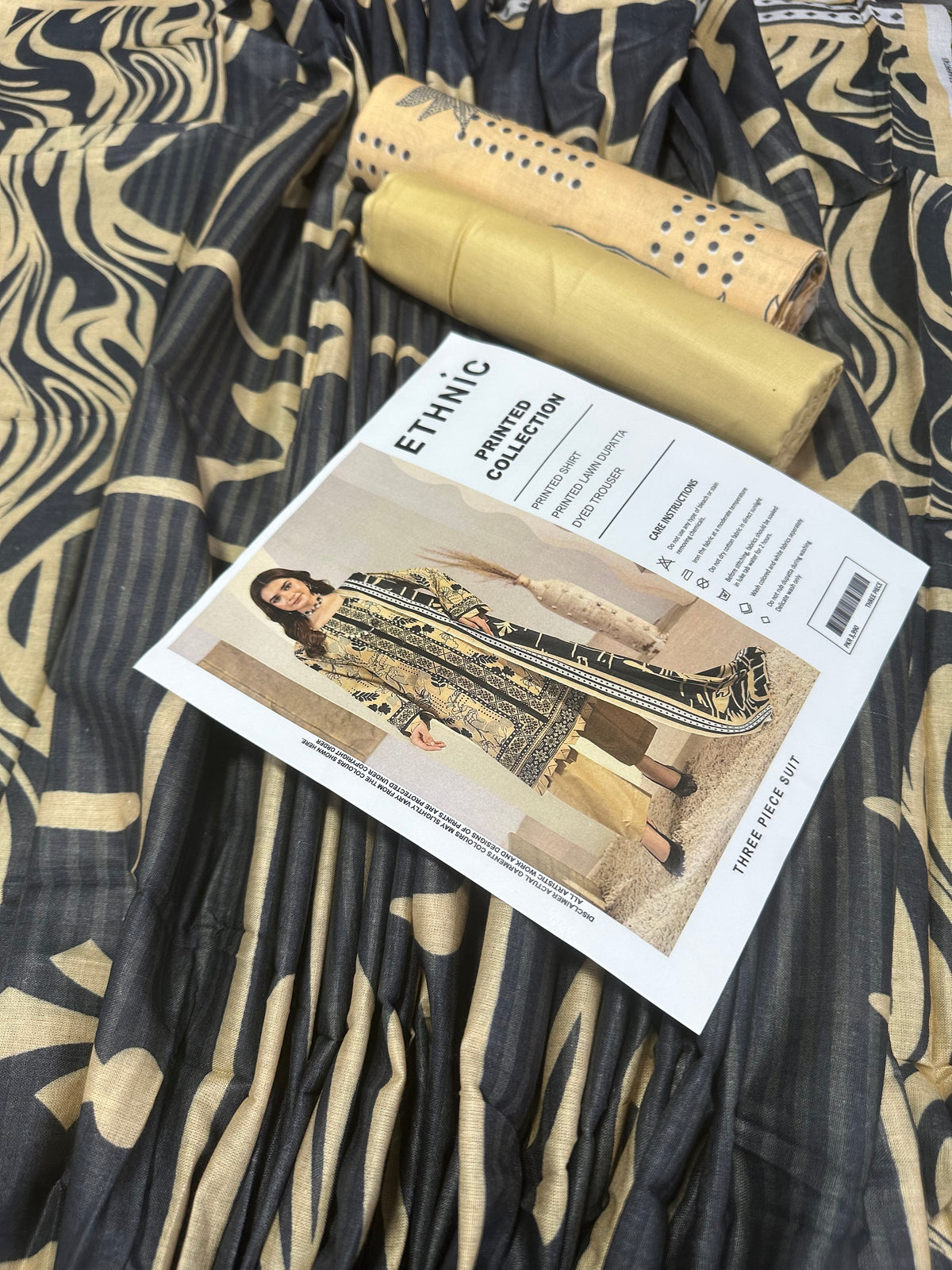 Ethnic Biscuit Printed 3Pcs
