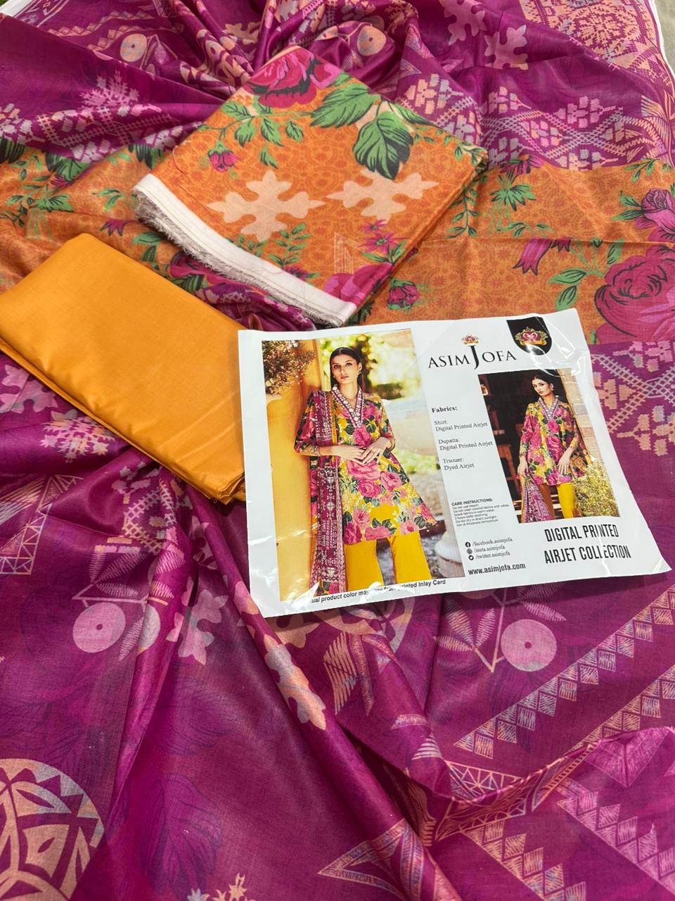 GulAhmed Unstitched Lawn 3 Pieces in Wholesale Price 🔥🧡