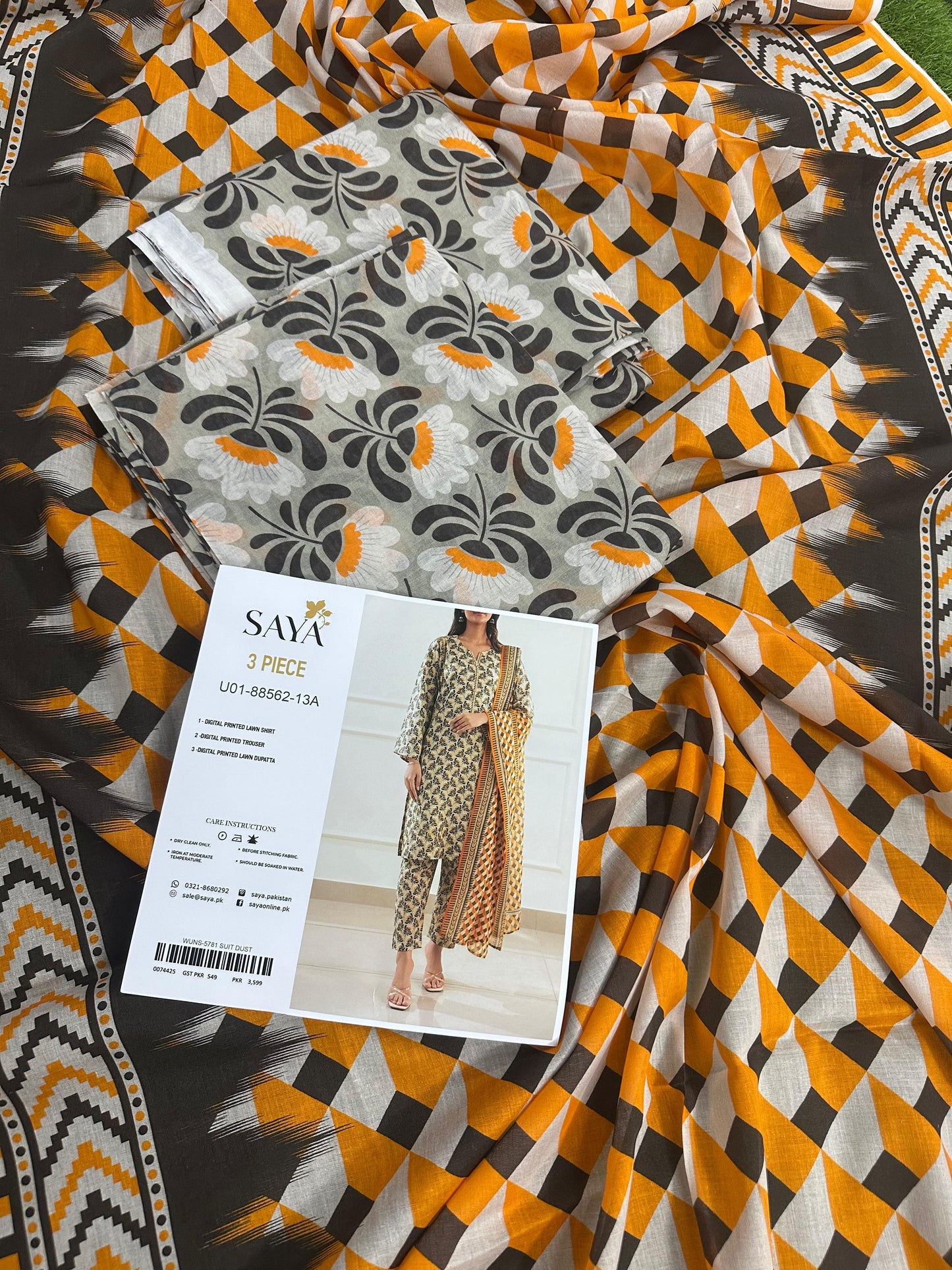 🍃SAYA PRINTED LAWN 3PC🍃*