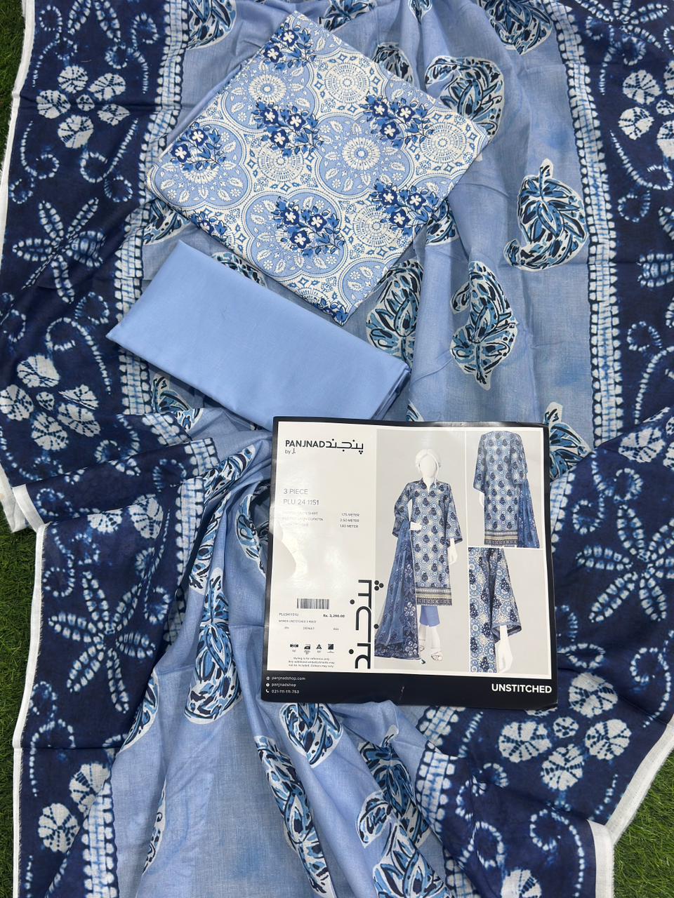 ✨J. PANJNAD 100% Original Unstitched 3 Piece✨