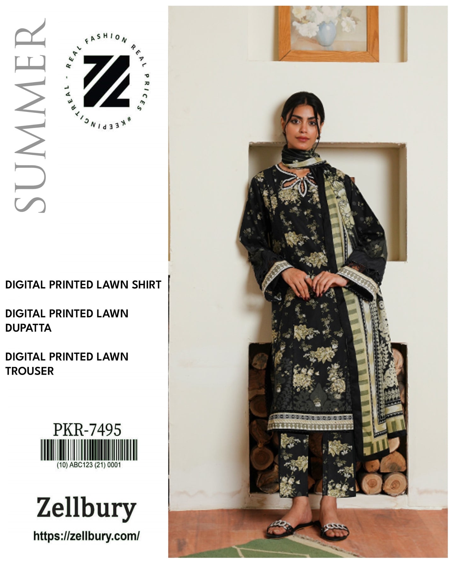ZELLBURY LAWN 3PCS UNSTITCHED 🔥👌❤️
