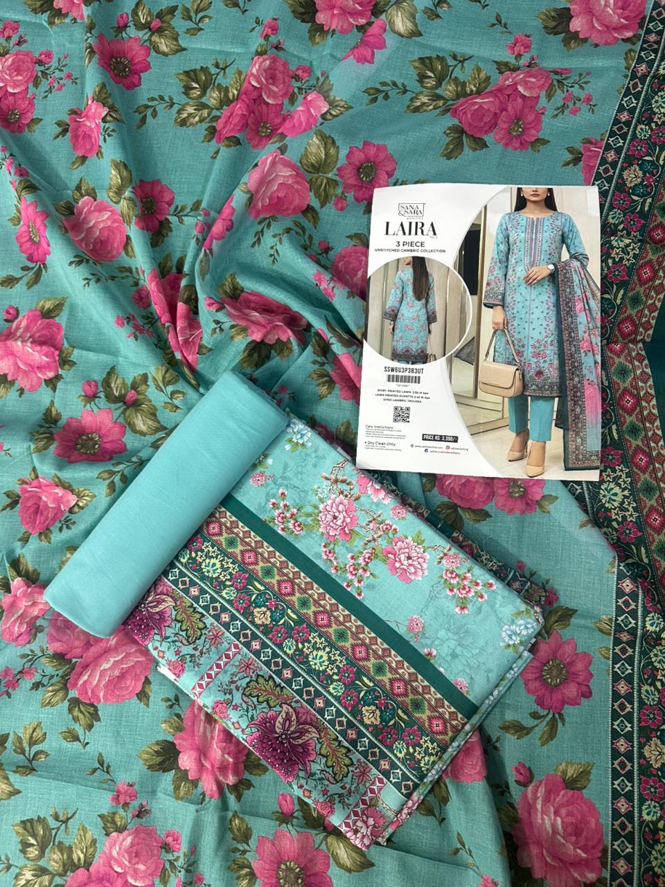 ❤️✨ SALITEX LAIRA VOL-2 ✨❤️
💯 100% ORIGINAL LAWN 🌸
👑 LAIRA by SANA & SARA 👑SSW6U3P383UT