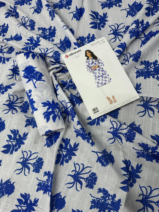 Alkaram White Khaddar 2Pcs