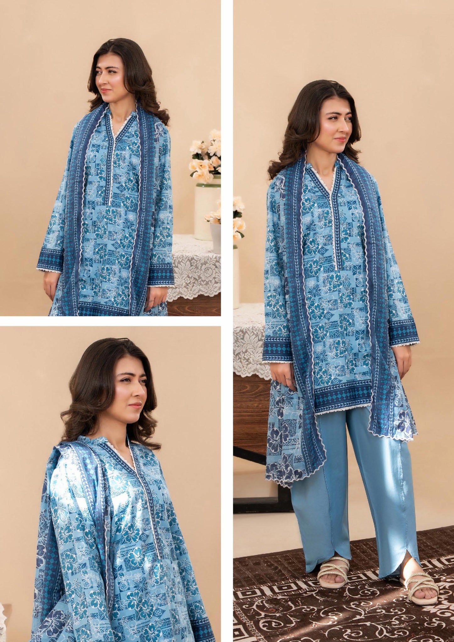 ZESH Unstitched Lawn 100% Original 3 PCs Suit In WHOLESALE PRICE 💯✨