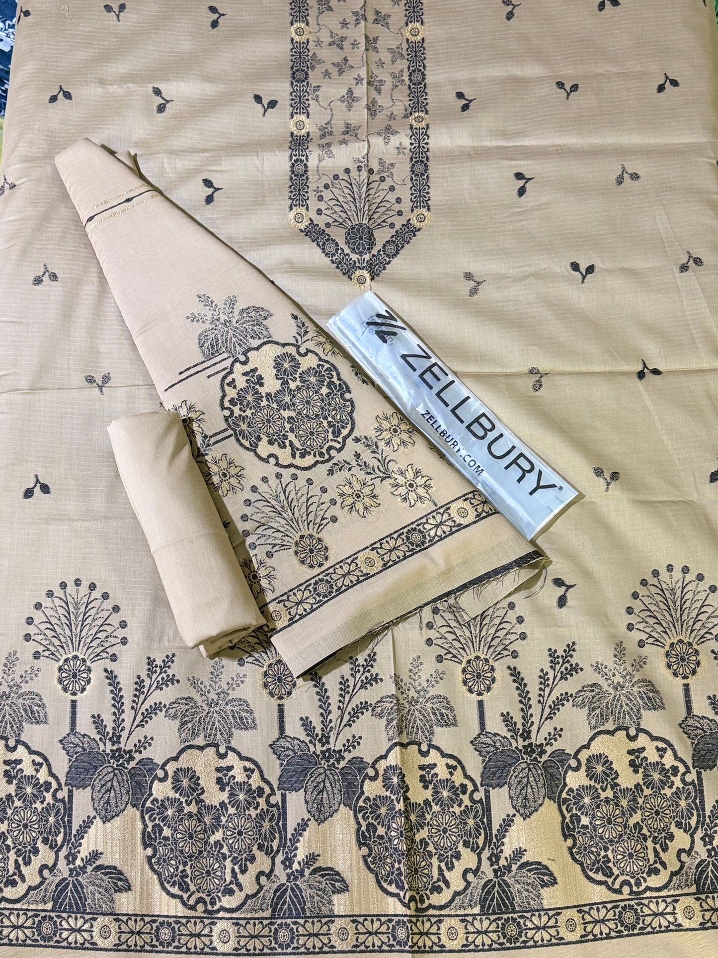 ✨ Zellbury Unstitched Jacquard 3-Piece Collection ✨ VOl-II