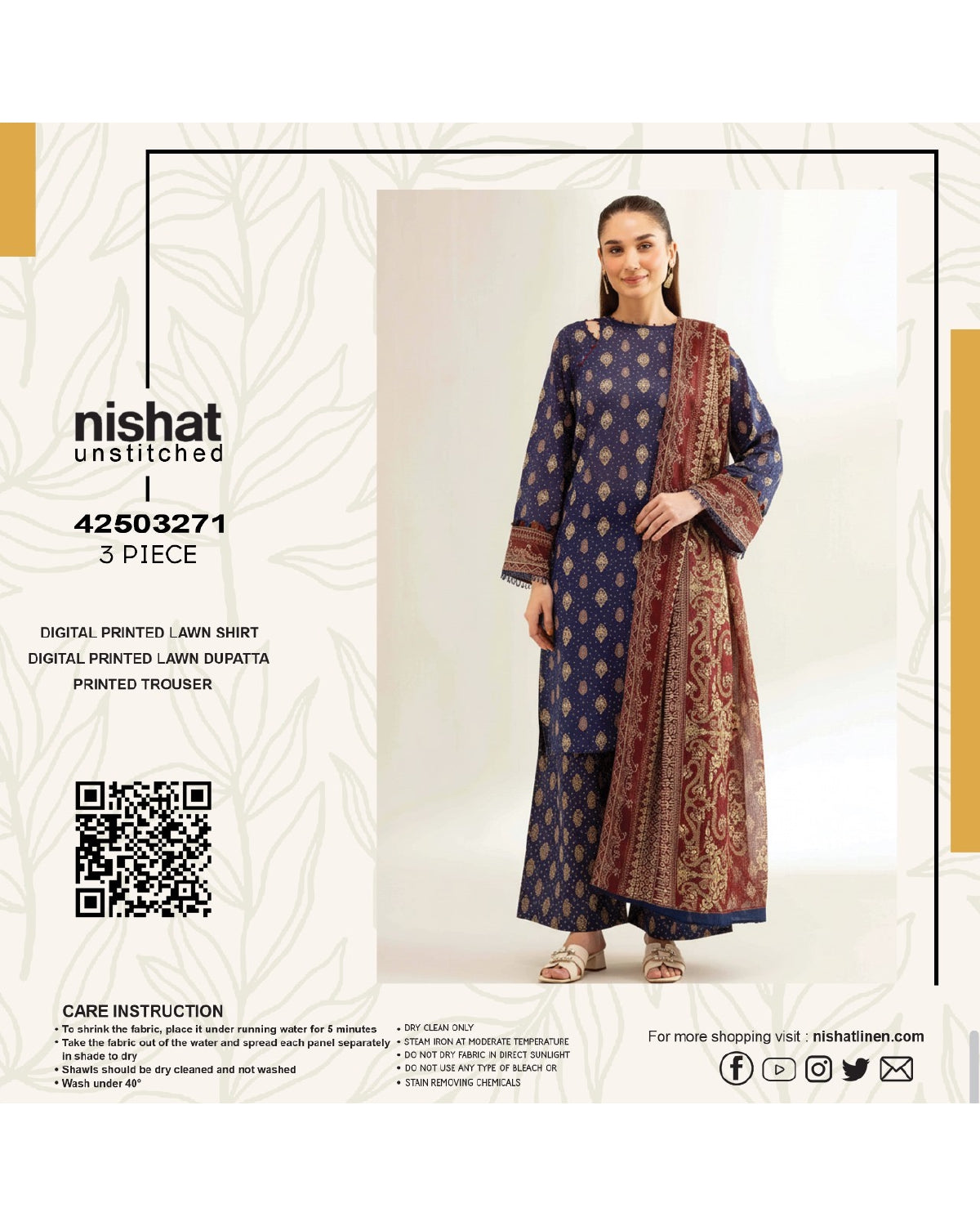 ✨ NISHA BY NISHAT🌸 2025 Digital Lawn Collection 🥳