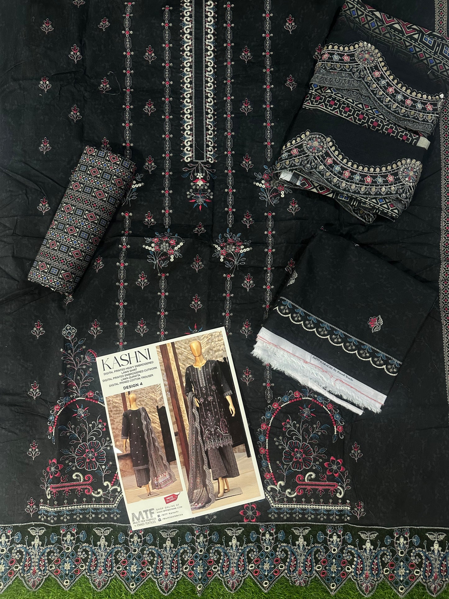 🌸 🌹 MTF – KASHNI ✨ Digital Printed Heavy Embroidered Lawn  2026
Collection ✨