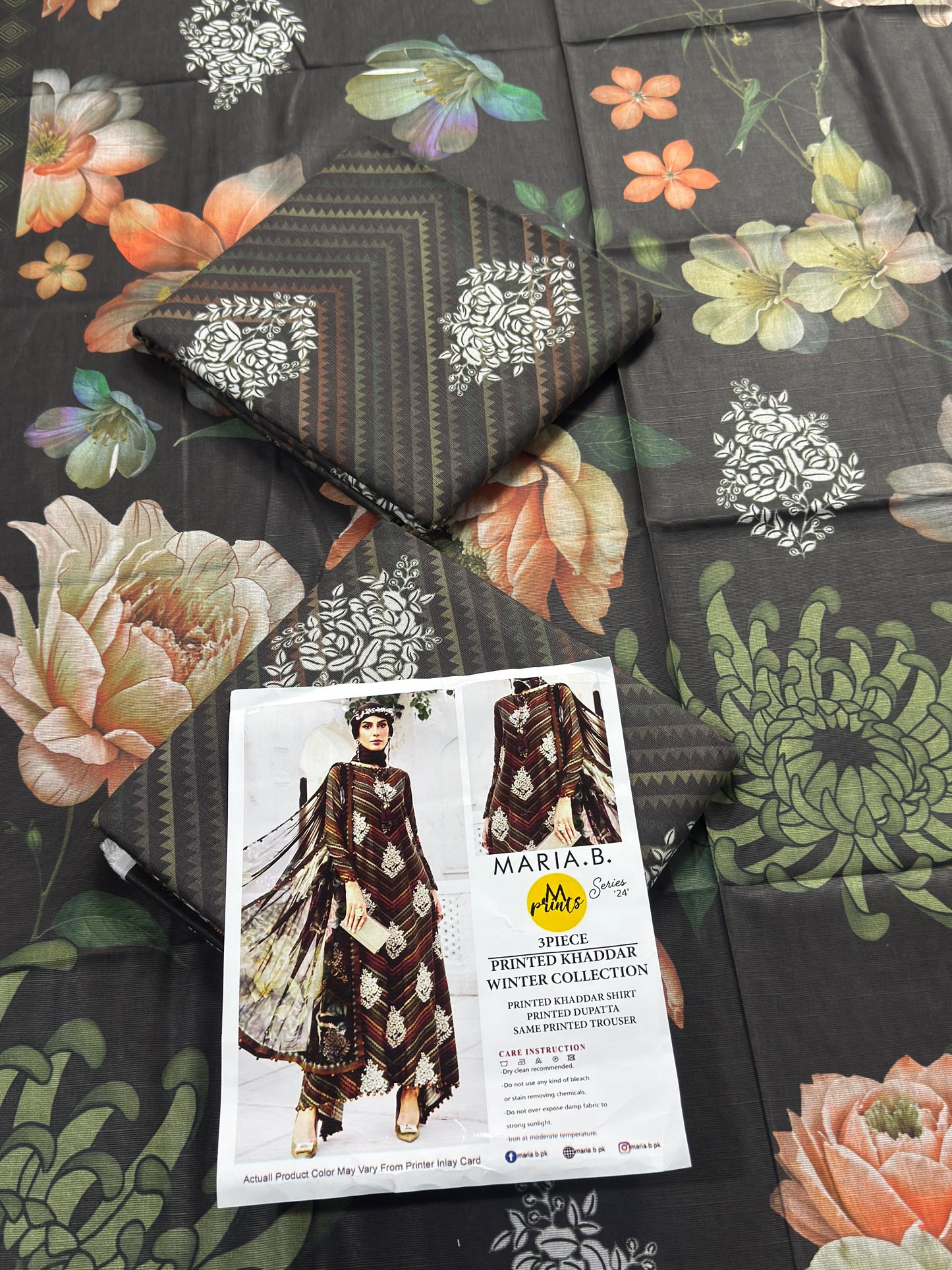 Maria.B 3-Piece Unstitched  Khaddar Collection 2026 🔥🧡