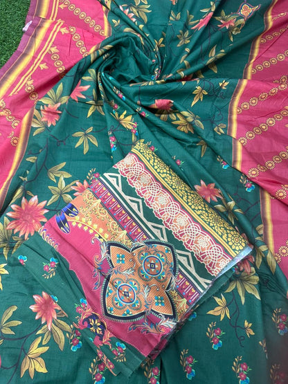 Unstitched Printed Linen 2 Piece Stock Available ❤️