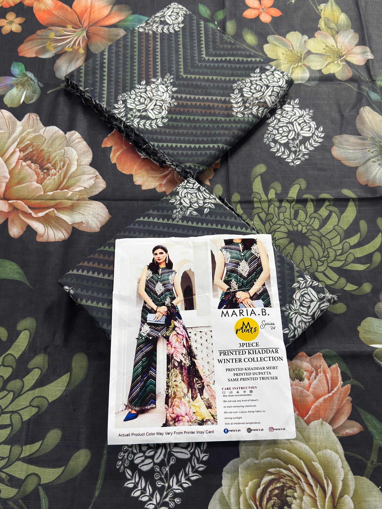 Maria.B 3-Piece Unstitched  Khaddar Collection 2026 🔥🧡