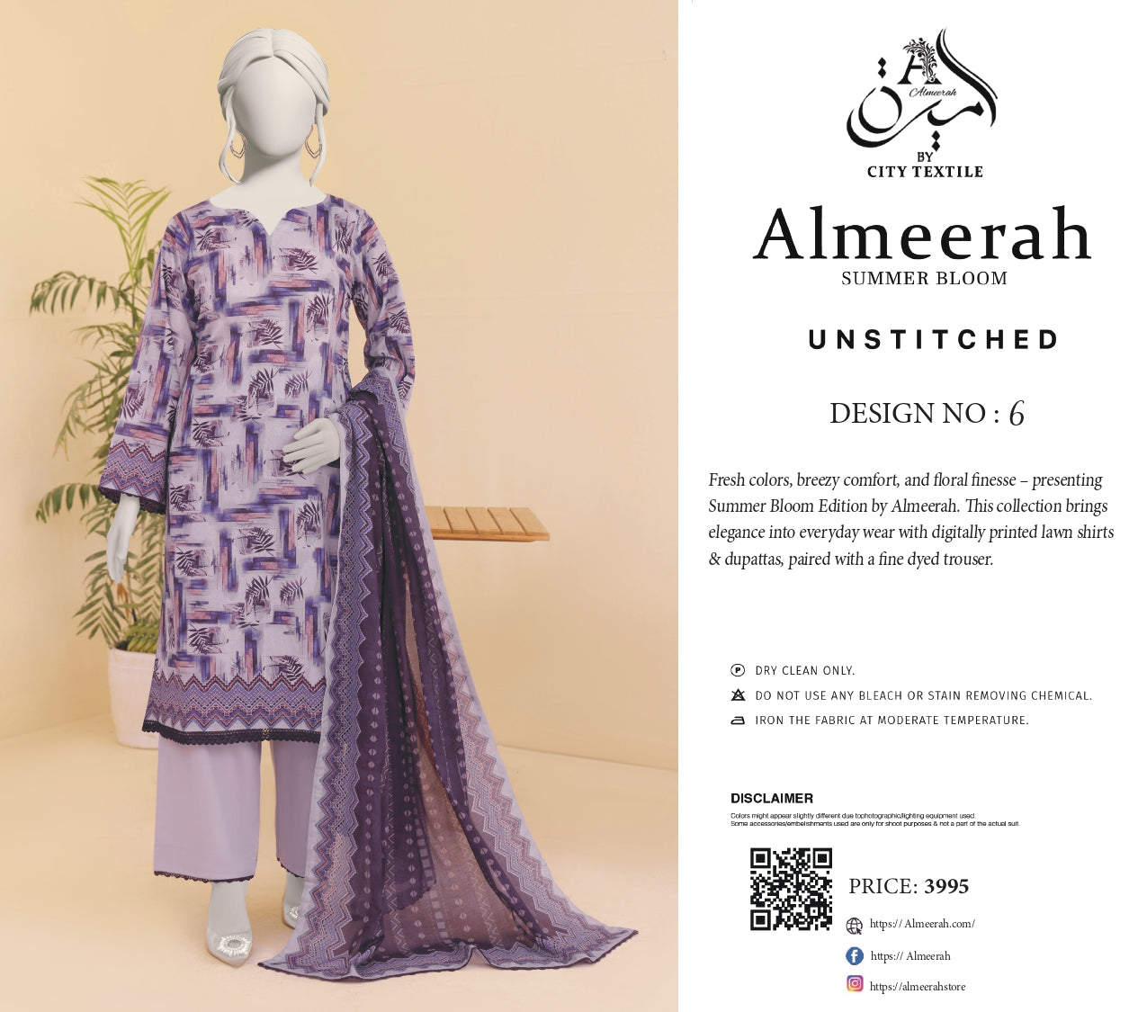 Almeerah 100% Original 🌷 3PC Unstitched In Wholesale Price 😱❤️