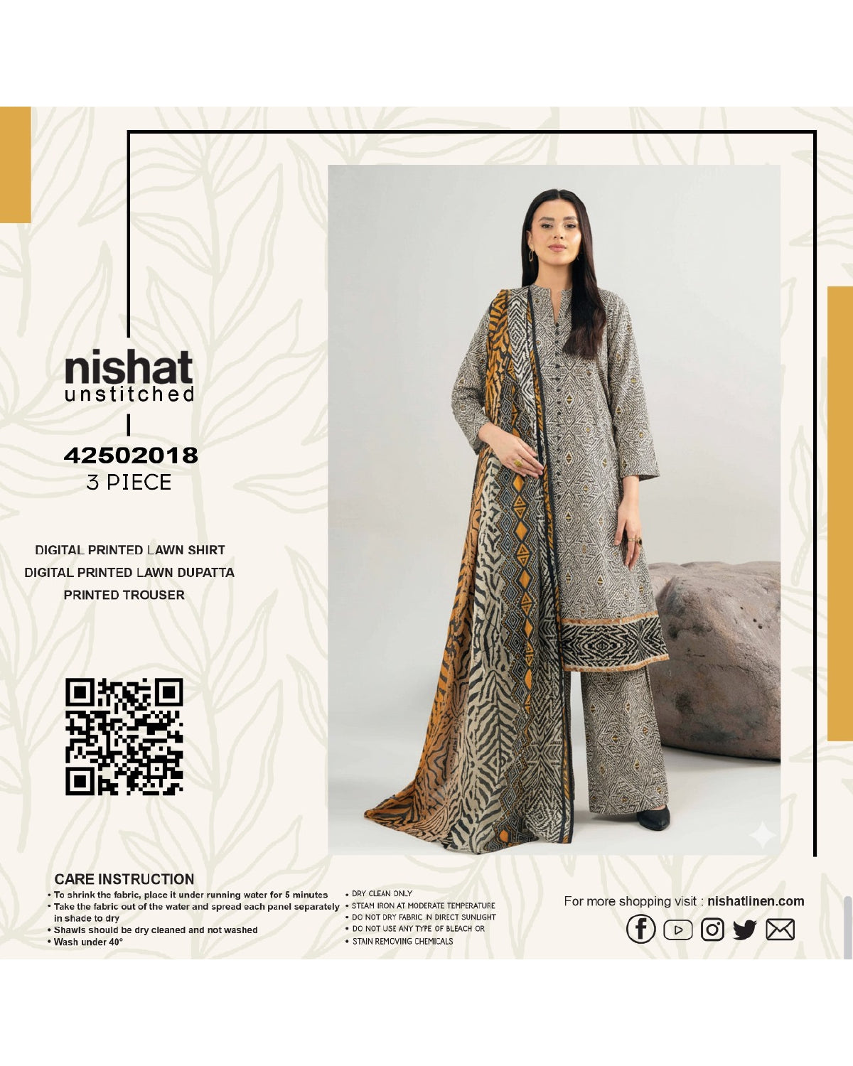✨ NISHA BY NISHAT🌸 2025 Digital Lawn Collection 🥳