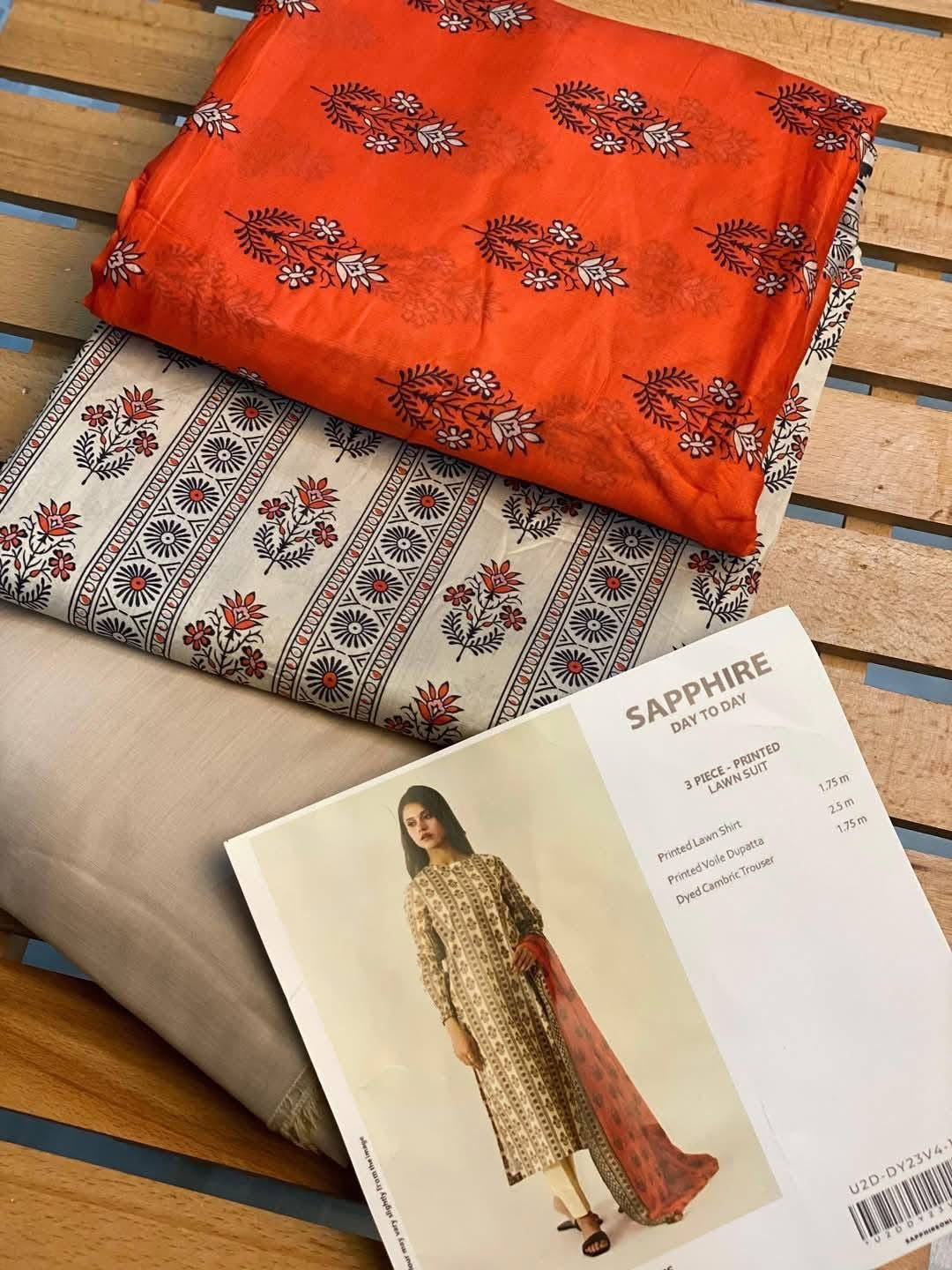 🌸 SAPPHIRE 🌸☀️ Summer Collection 2025 ☀️💎 3 Piece Unstitched Lawn 💎