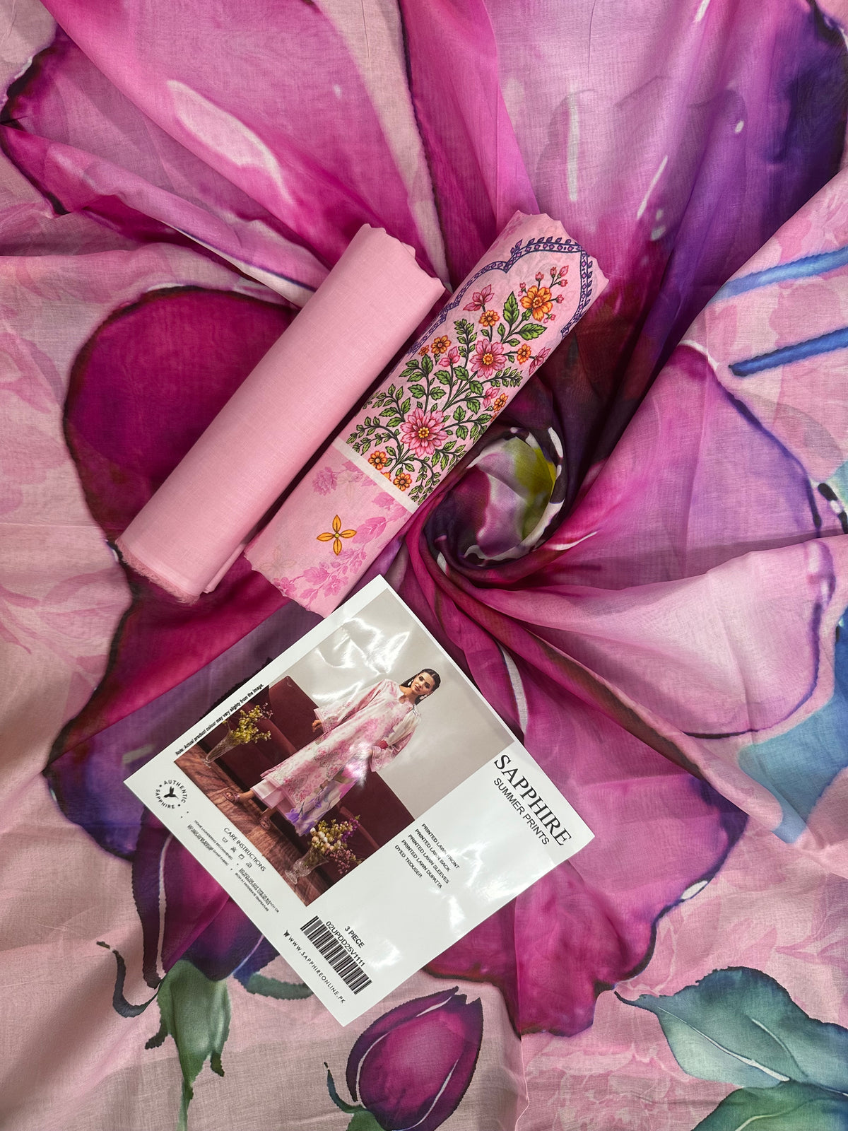 SAPPHIRE PINK FLORAL 3PCS